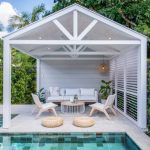 White Pool Cabana Ideas