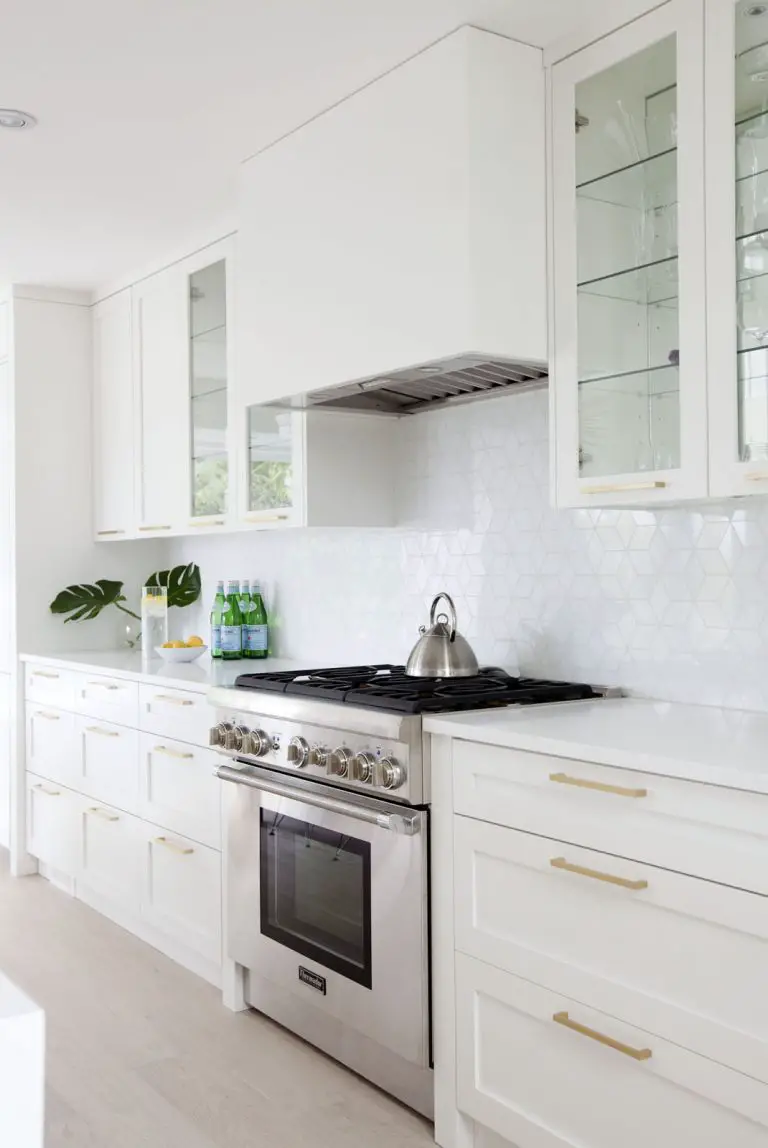 White Tiles Kitchen Backsplash