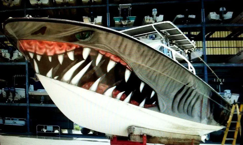 Fish Mouth painted boat