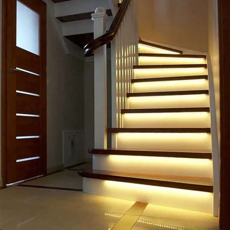 Yellow Strip Stairway Lighting