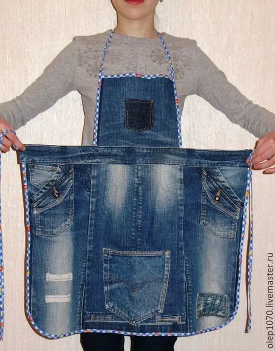 Recycled Denim Jeans Apron