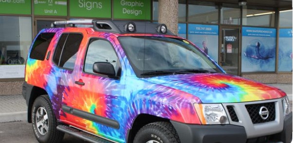 Rainbow splash Car Wrapping Design