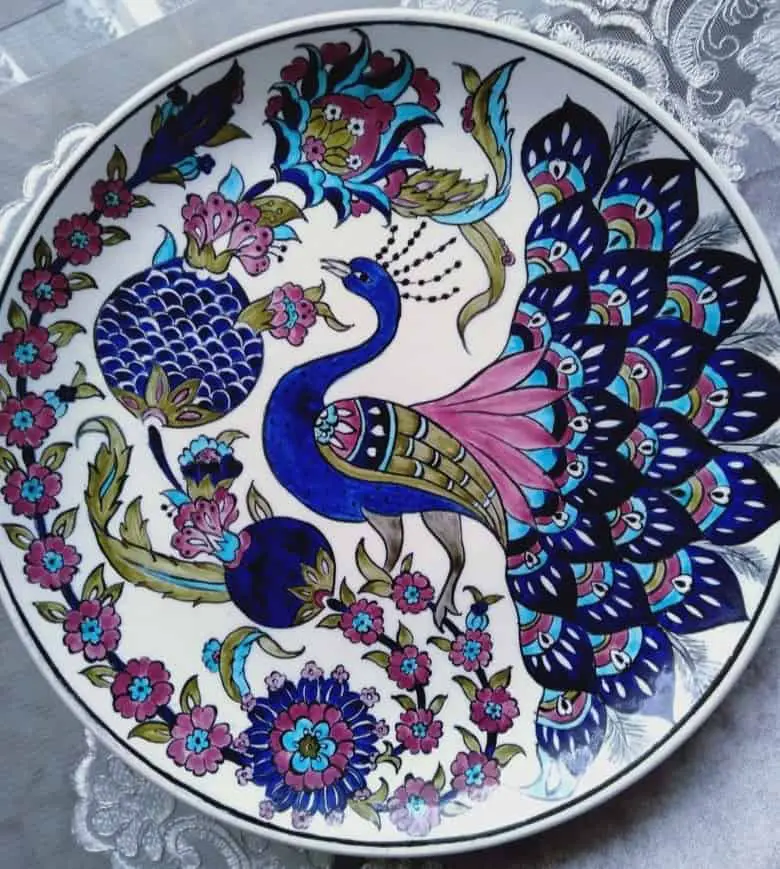 Blue Peacock Plate Design