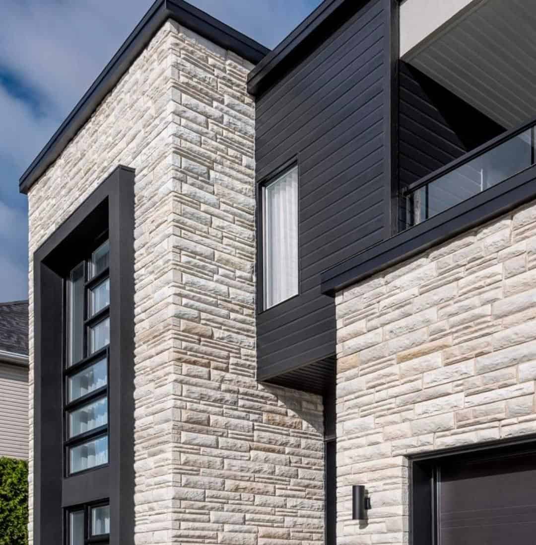  23 Stunning Exterior Stone Wall Design Ideas: Leeroc Brick and Stone