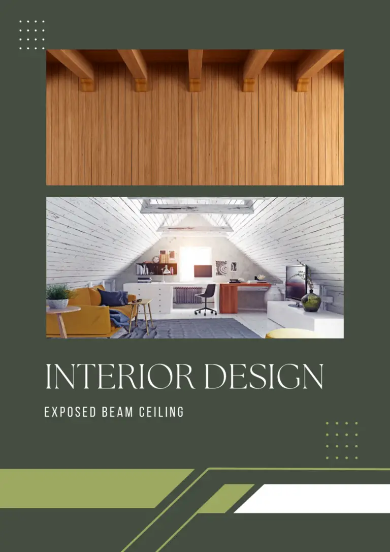 interior design poster featuring exposed beam ceilings