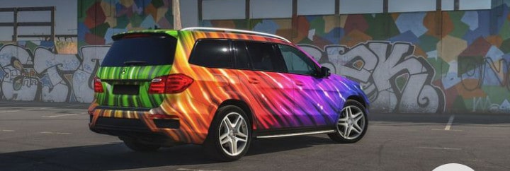 Rainbow stripe Car Wrapping Design
