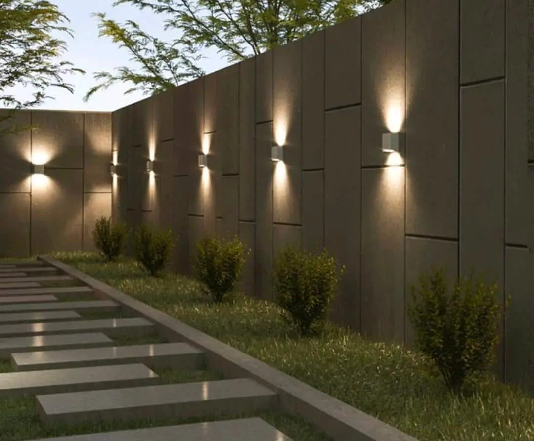  Stunning Exterior Stone Wall Design Ideas: Wall Dena Surface Mounted Range LED Wall Design 