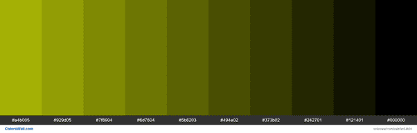 library green color palete with color codes