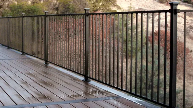 Metal railing style porch