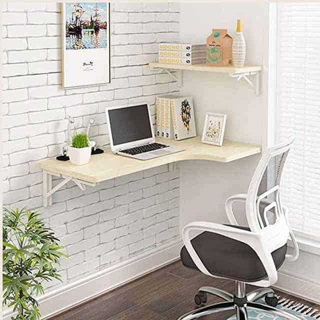 Hidden White Corner Desk