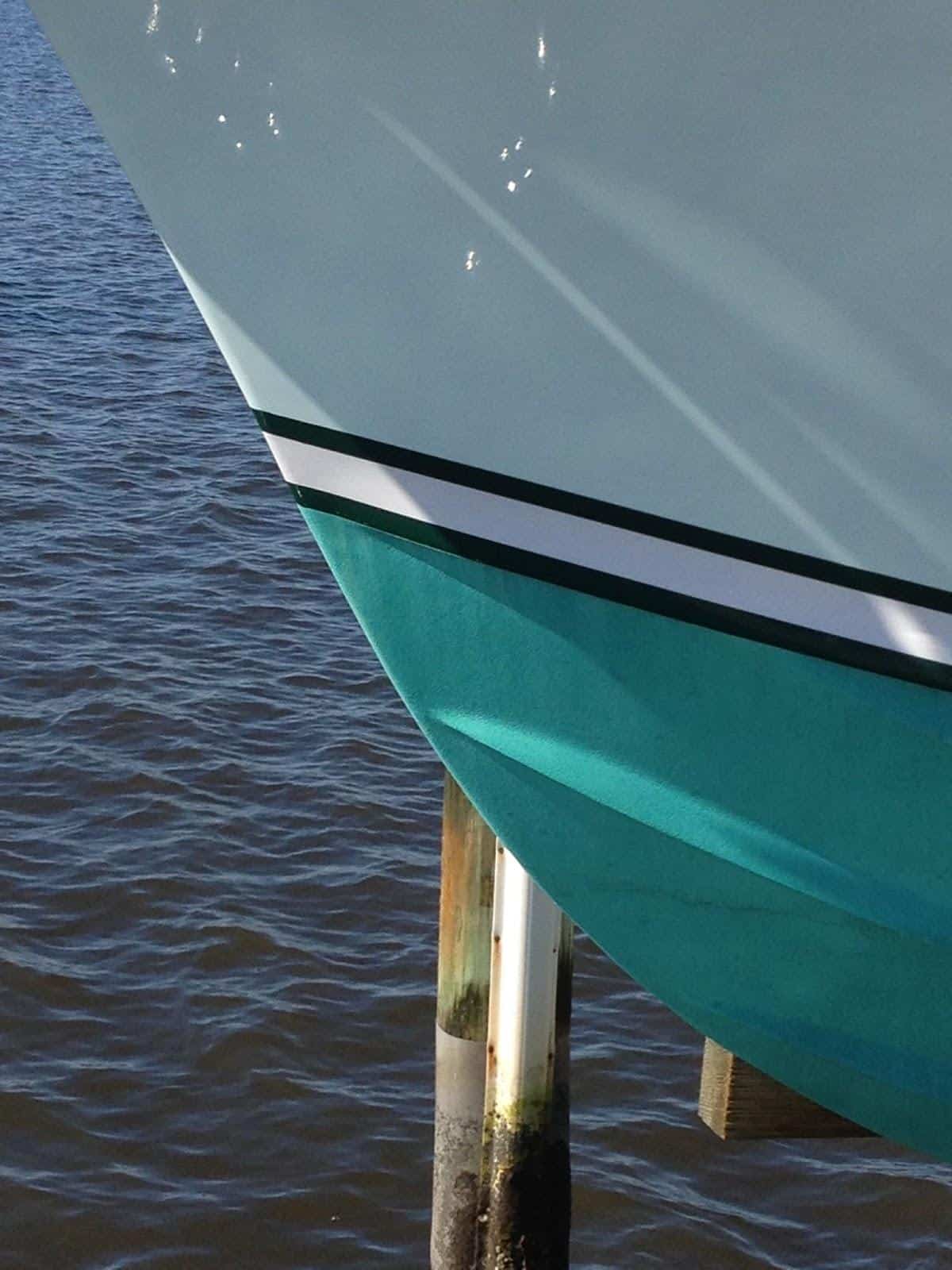 stripes pattern designed boat