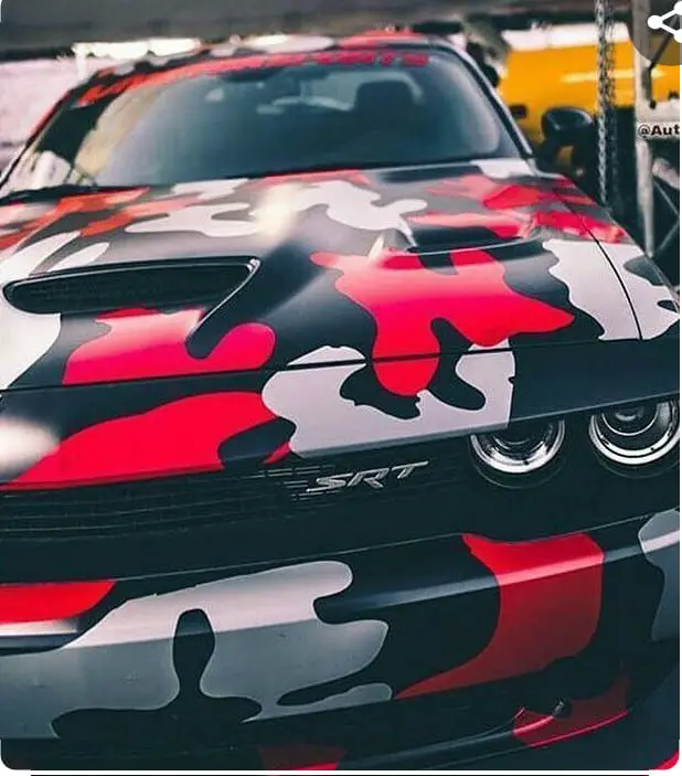 Valentine spotted camo Car Wrapping Design